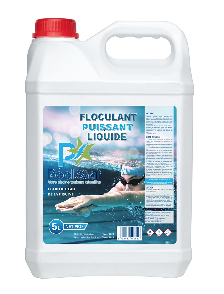 [NETPRO-5] FLOCULANT LIQUIDE POOLSTAR NET PRO 5L