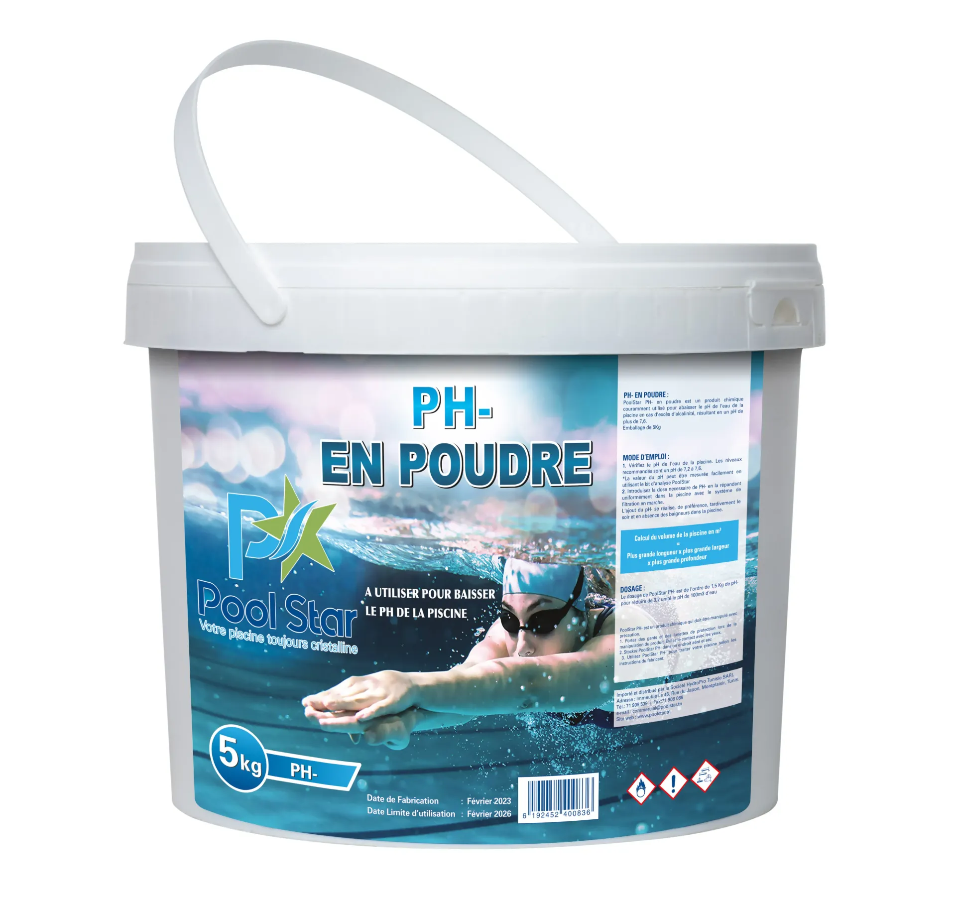 [PH(-)-5kg] REDUCTEUR DE PH EN POUDRE POOLSTAR PH 5KG